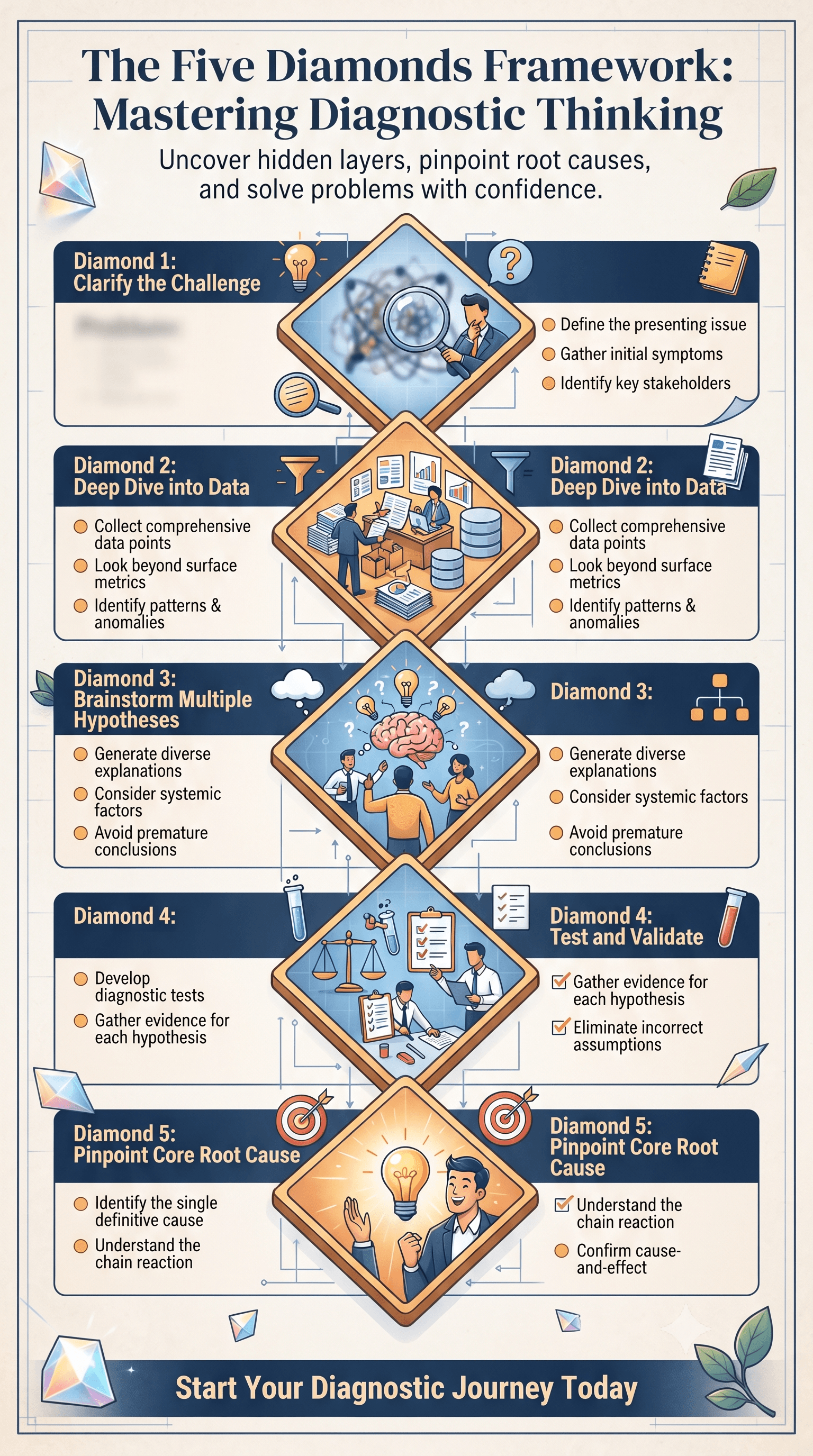 Five Diamonds Problem Solving Worksheet